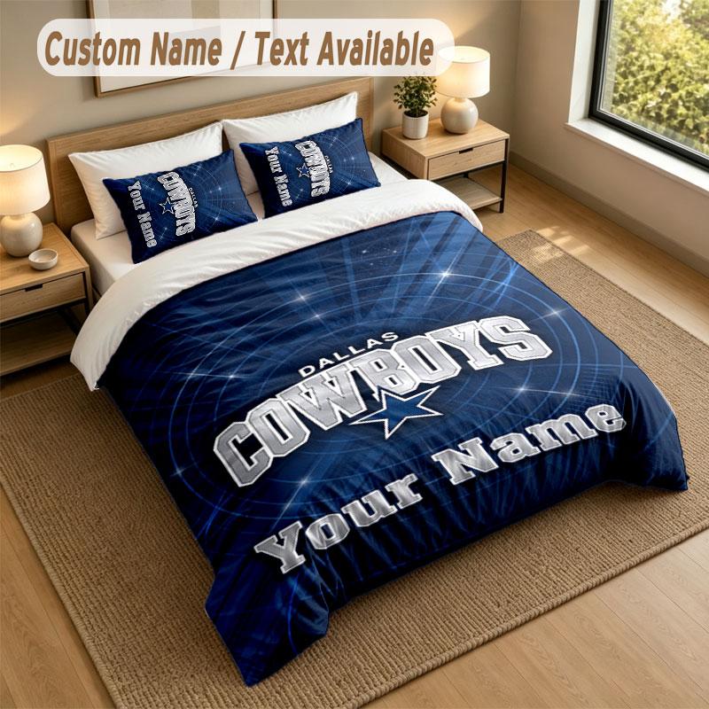 Комплект постельного белья 1 пододеяльник 2 наволочки Принт Dallas Cowboys Мягкое постельное белье Декор спальни