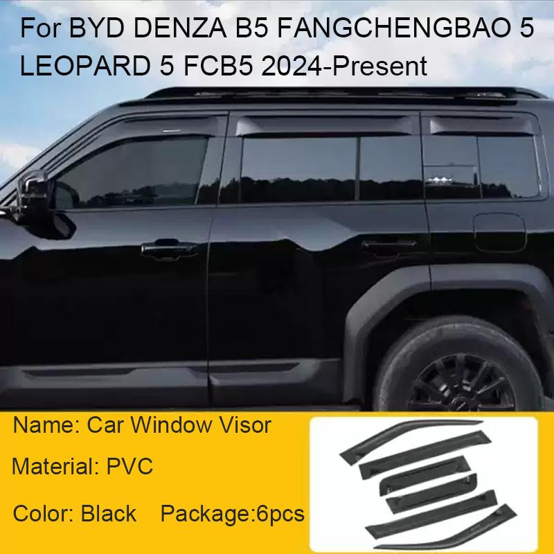 Водонепроницаемые автомобильные тенты-навесы для BYD DENZA B5 FCB 5 LEAPARD 5 2024-Настоящее время LHD RHD Козырьки от дождя для окон Автоаксессуары