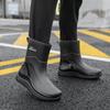 Men's All-Season Non-Slip Waterproof Rain Boots for Work and Outdoor Use