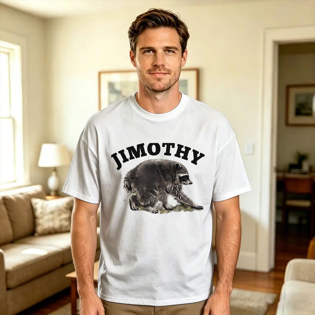 Casual T Shirt Summer Jimothy The Raccoon Seattle Raccoon Fashion T Shirts Cotton Tshirt For Unisex Y2k Funny Short Sleeve Tops
