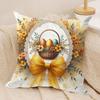 Easter Rabbit cute Cushion Cover Silky Short Plush Invisible Zipper Dustproof Sofa Pillow Case for Home Decor