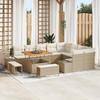 VidaXL 12-piece Garden Sofa Set Beige Poly Rattan, Modern Sofa Set for Garden and Terrace 3362816
