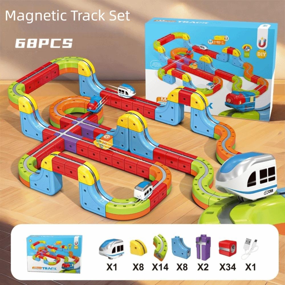 DIY Track Fusio Magnetic Car Toy 3D Cube Track Trackle Toy Set New Track Fusio Toys