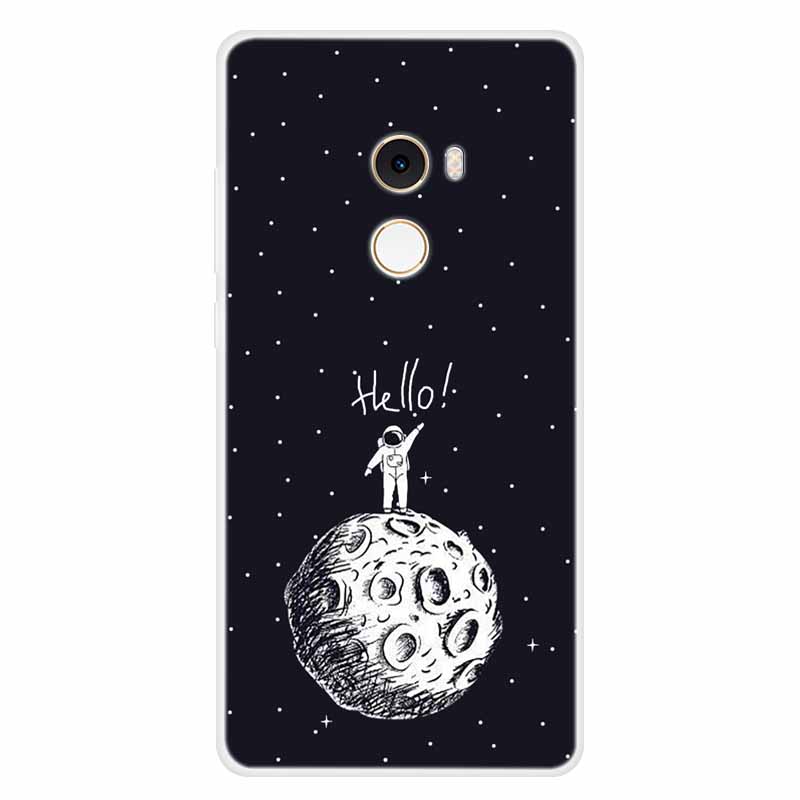 For Xiaomi Mix 2 Case Luxury Soft Silicone Back Cover Case For Xiaomi Mi Mix2 MDE5 Coque TPU Cartoon Bumper Funda Cute Shell