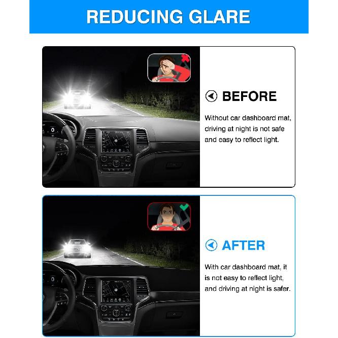 Cartist Dashboard Cover Mat For 2011- Jeep Grand Cherokee Accessories Dash Cover Suede Dash Mat Sunshade Glare UV Rays Protector (NOT For Jeep