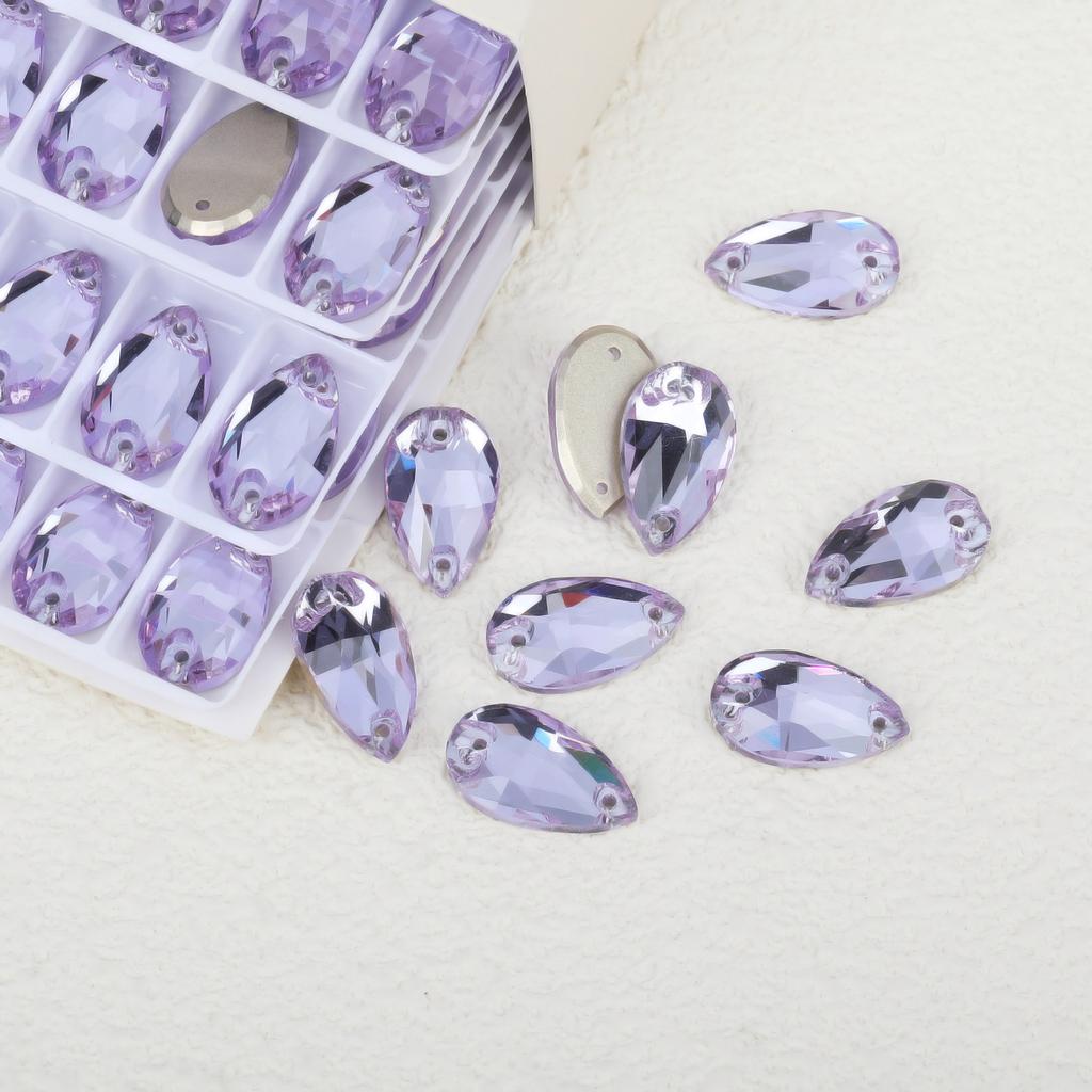 K9 Weichen Glass Boutique, ручная работа, сверло с плоским дном, двойным отверстием, капля воды, плоская пряжка, цветной бриллиант особой формы, самодельное/двойное отверстие, сверло для драгоценных камней