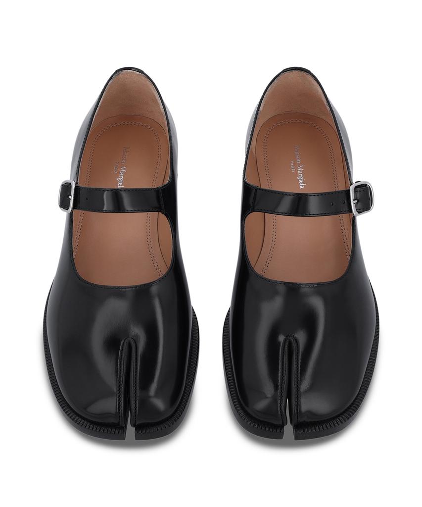 Maison Margiela Tabi Mary Jane Flat Shoes - Black / S39Wl0119Ps679T8013