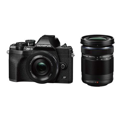 OM SYSTEMOLYMPUS Беззеркальная однообъективная камера OM-D E-M10 MarkIV EZ комплект с двойным зумом, черный