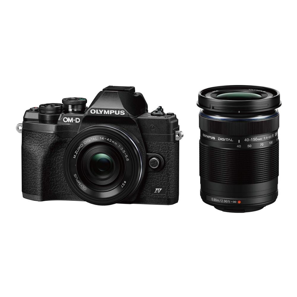 OM SYSTEMOLYMPUS Mirrorless Single-lens Camera OM-D E-M10 MarkIV EZ Double Zoom Kit Black