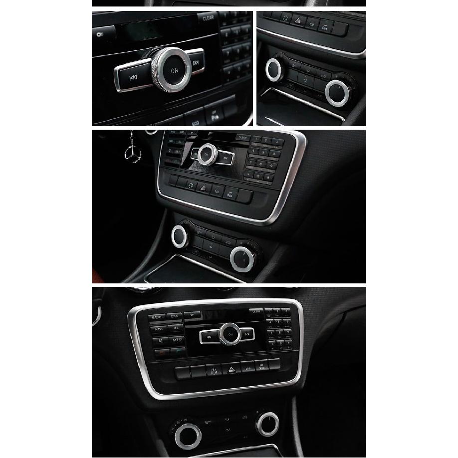 3 шт. серебряная автомобильная ручка громкости кондиционера, декоративная наклейка для Mercedes Benz ABE Class GLK GLA CLA GLE ML GL