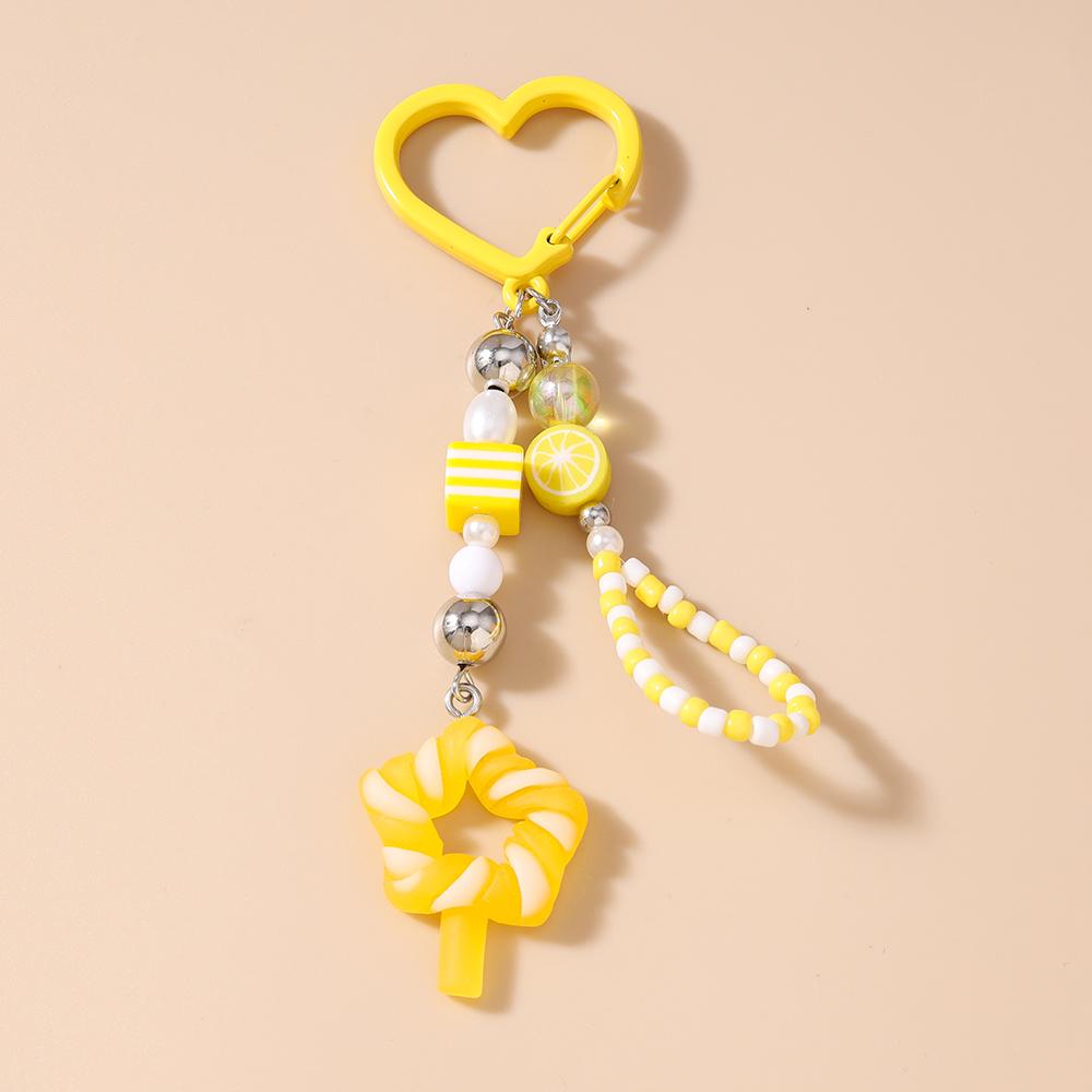 Милый Брелок-Леденец на Палочке из Смолы Женский Девичий Брелок-Кольцо с Подвесками Декор для Сумки DIY Брелок Детские Украшения Подарок