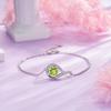 Gemlanto 925 Silver August Birthstone Peridot Drop Bracelet for Women 18K Gold Plated Wrapped Present Gift Birthday