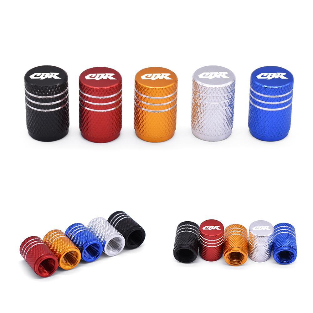 VZH5 CBR Motorcycle Tire Valve Air Port Stem Cover Cap Plug CNC Aluminum Accessories For Honda CBR125 250 250R CBR600 F2 F3 F4 F4i