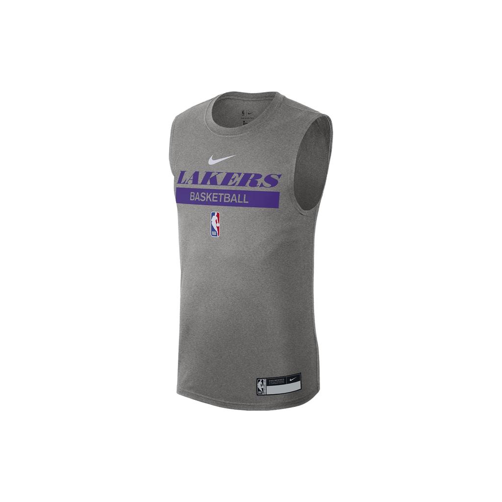 Nike Dri-FIT NBA Letter Logo Print Basketball Jersey Los Angeles Lakers Men Jersey Gray DR6771-063