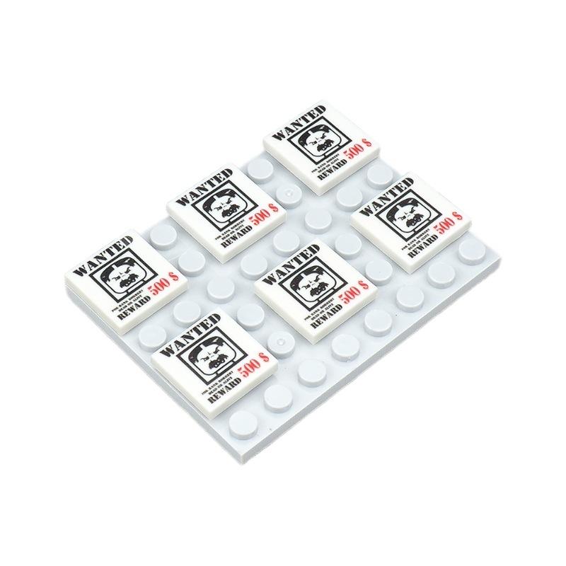 MOC 10 ШТ. 3068 Печатный плакат «Разыскивается» Аватар Строительные блоки Узорная настенная декорация Совместимые аксессуары Игрушка Подарки для детей