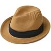 Nakota Шляпа из смешанной бумаги и соломы, складная панама, светло-коричневая, мужская, женская, детская, размеры, шляпа, шляпа, весна/лето, федора, лента,