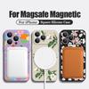 Милый Цветочный Узор Магнитный Чехол Для iPhone 17e 17 16 15 14 13 Pro Max 16e 13 Для Magsafe Беспроводная Зарядка ТПУ Чехол для Телефона