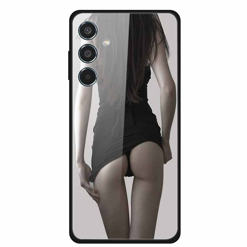 Tempered Glass Case For Samsung S25 Plus Case S 25 Plus Hard Back Cover For Samsung Galaxy A16 M55 A55 Phone Case Soft Bumper