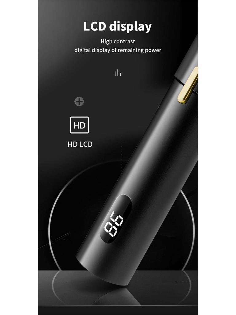 Перезаряжаемая электрическая машинка для стрижки волос T9 Bald и бритва с дизайном Carving Mark