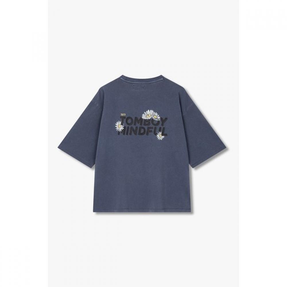 STudio Tomboy GarmenT Dyed Double Sided PrinTed T shirT 9176322974