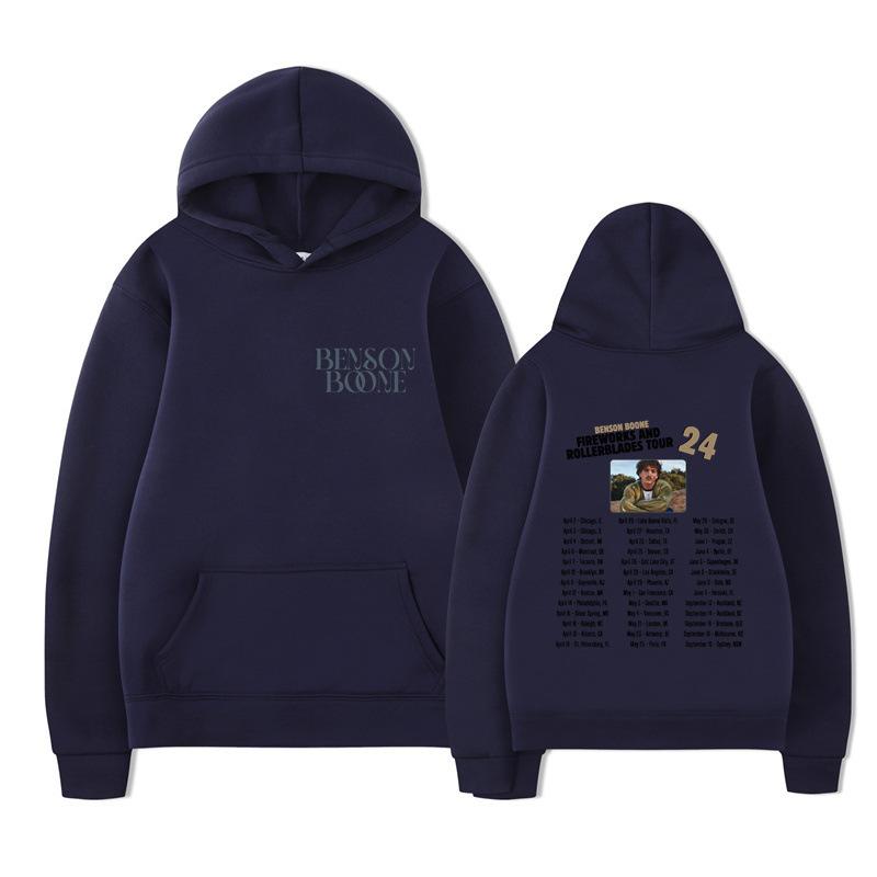 Benson Boone Hooded Sports Sweater Fireworks And Roller Skating Hooded Spring Street World Tour
