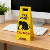 Yousheng Предупреждающий знак «Осторожно, кошка блюет» Юмористический знак-предупреждение о рвоте кошки Новинка, шуточные подарки для любителей домашних животных Декор для дома и рабочего стола