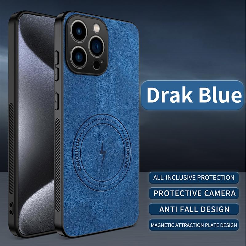 EUCAGR Для iPhone 14 Pro Max/14 Pro/14Pro Чехол Простой Стильный Магнитное Притяжение Роскошная PU Кожаная Кожаный Защитный от Падений Чехол