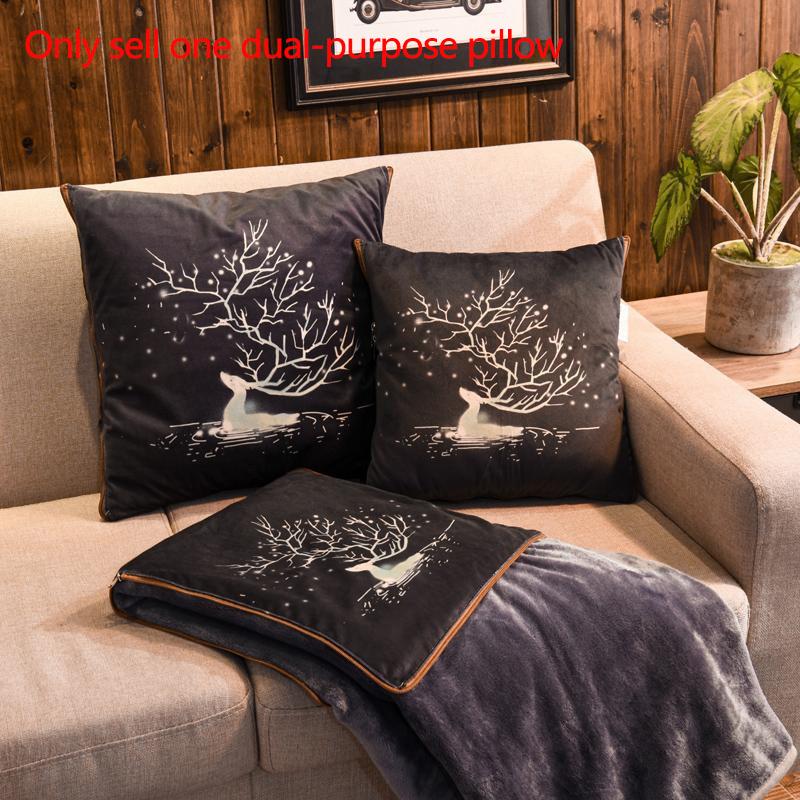 Зимняя коралловая бархатная подушка, подушка двойного назначения, переменное одеяло, домашний диван, подушка, автомобиль, теплый артефакт