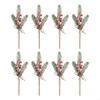 Small Christmas Tree Festive Tabletop Decoration with Natural Pine Cones and Decorations Ornament X3UC