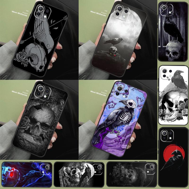 Чехол-череп ворона для Xiaomi 13 14 15 Ultra 11T 12T 13T 14T Pro POCO X7 Pro X3 X5 F5 F6 M6 X6 Pro