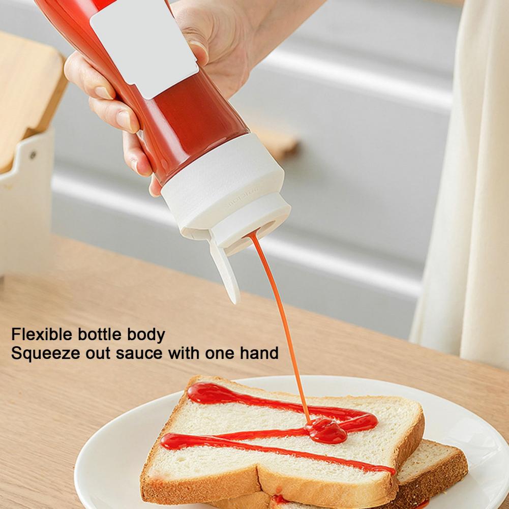 Бутылка для соуса Squeeze объемом 380 мл с легко открывающейся крышкой, прозрачный пластиковый силиконовый уплотнитель, дозатор для соуса и кетчупа, прозрачный для домашней кухни