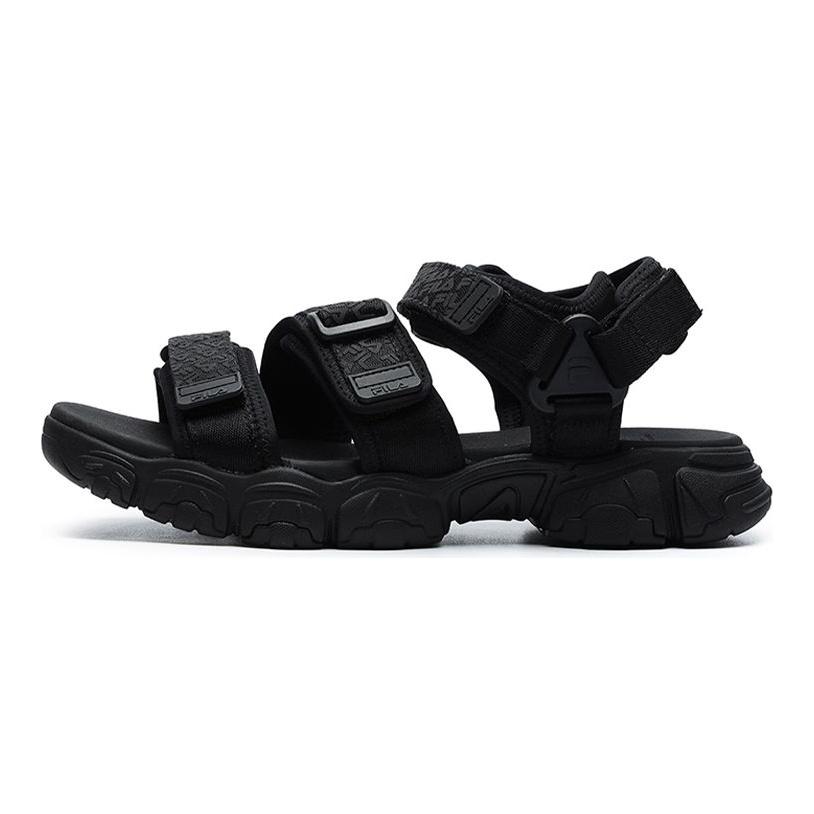 Fila Жидкие сандалии Кошачья лапа Повседневные Спортивные Пляжные сандалии Мужские сандалии Черные F12M226408FBK