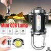 Powerful COB LED Flashlight Keychain USB Rechargeable Hanging Portable Flashlight Waterproof Keyring Camping Walking Pocket Lamp