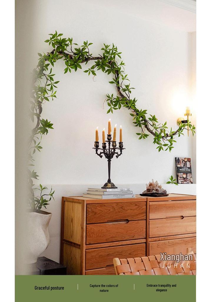 Artificial Pieris Japonica Hanging Vine, Forest-Themed Indoor Wall Decor Greenery