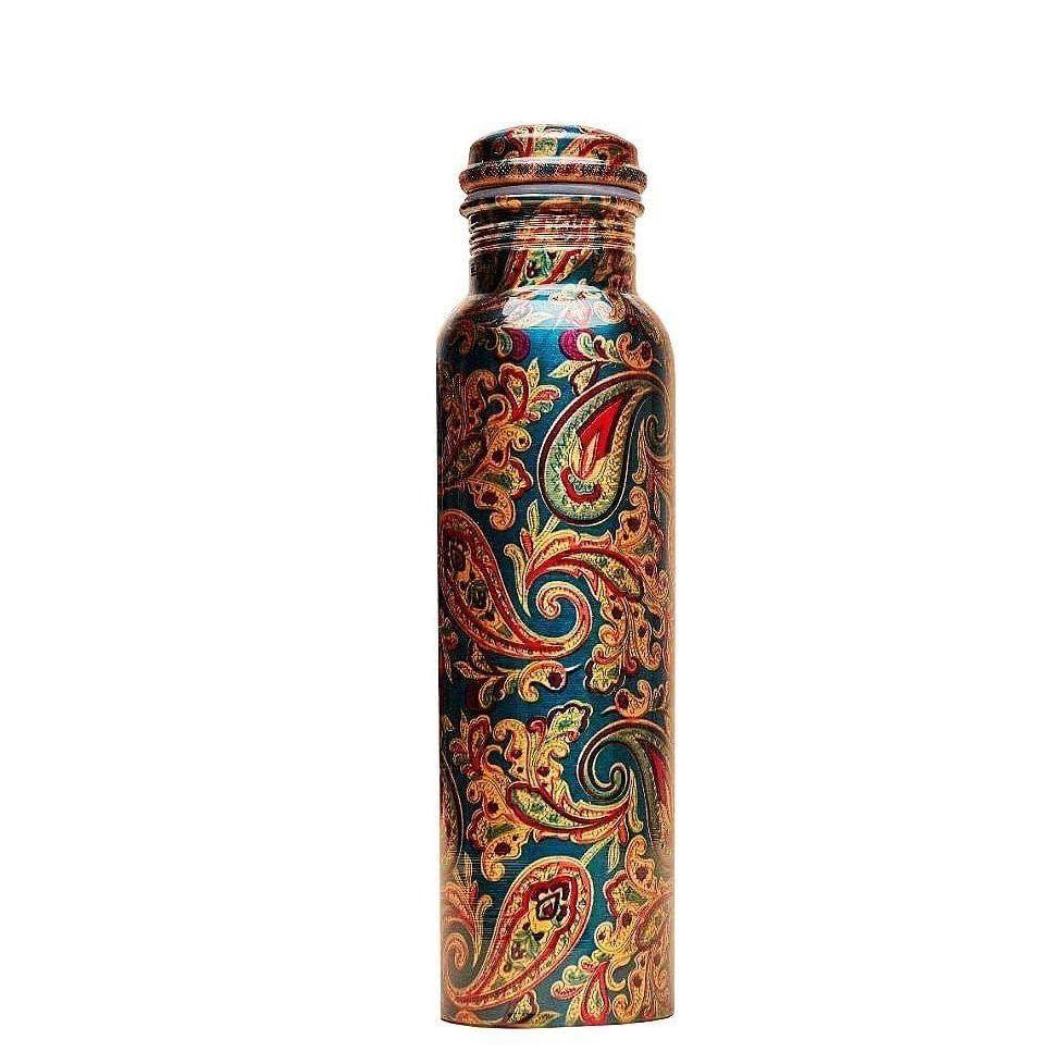 Copper Water Bottle Printed, 1 Liter