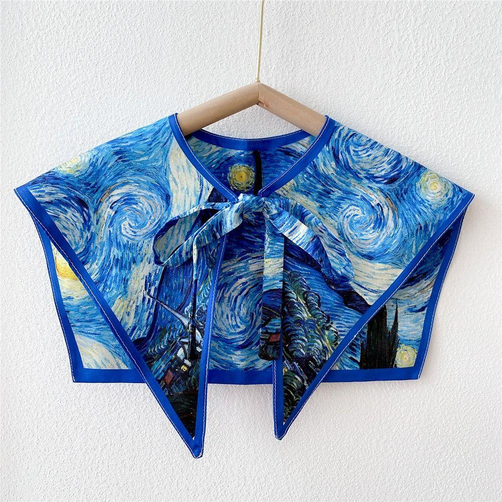 Съемный ложный воротник с цветочным узором, накидки на плечи, модный фальшивый воротник для рубашки для женщин