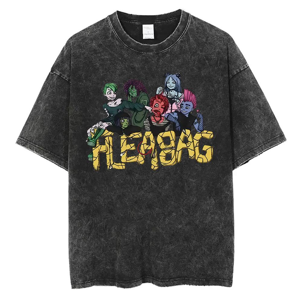 Rocker Yungblud IDOLS Wings World Tour Tshirt Men Women Rock Harajuku Vintage Washed T Shirts Casual Oversized Tshirts