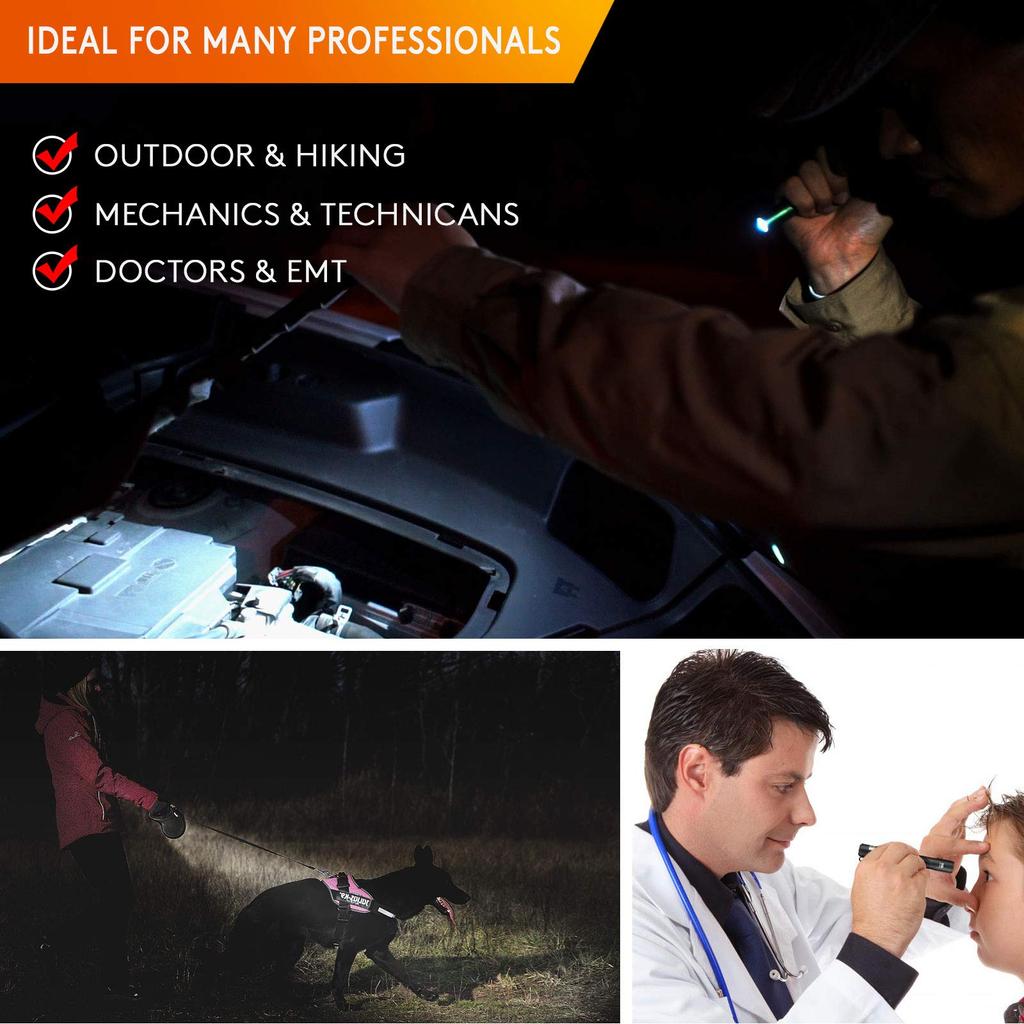 RovyVon Aurora A33 Pen with Pocket 200 IPX8 Perfect for and Outdoor Use Flashlight, USB-C Rechargeable, Clip, Lumens, Waterproof, Inspection, Repairs,