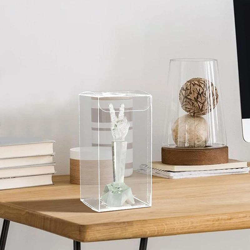 10 шт. Прозрачная коробка для демонстрации модели игрушечного автомобиля, прозрачный держатель-кейс из ПВХ, крышка, Show, пылезащитная, декоративная