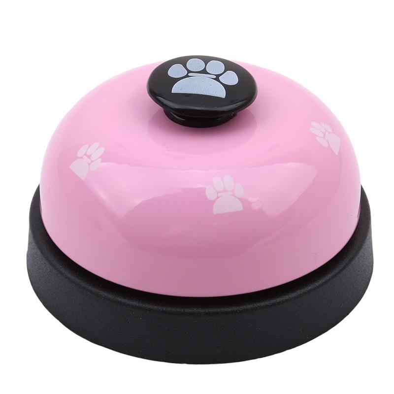 Pet Call Bell Dog Ball-Shape Paws Printed Meal Feeding Educational Puppy Interactive Training Tool