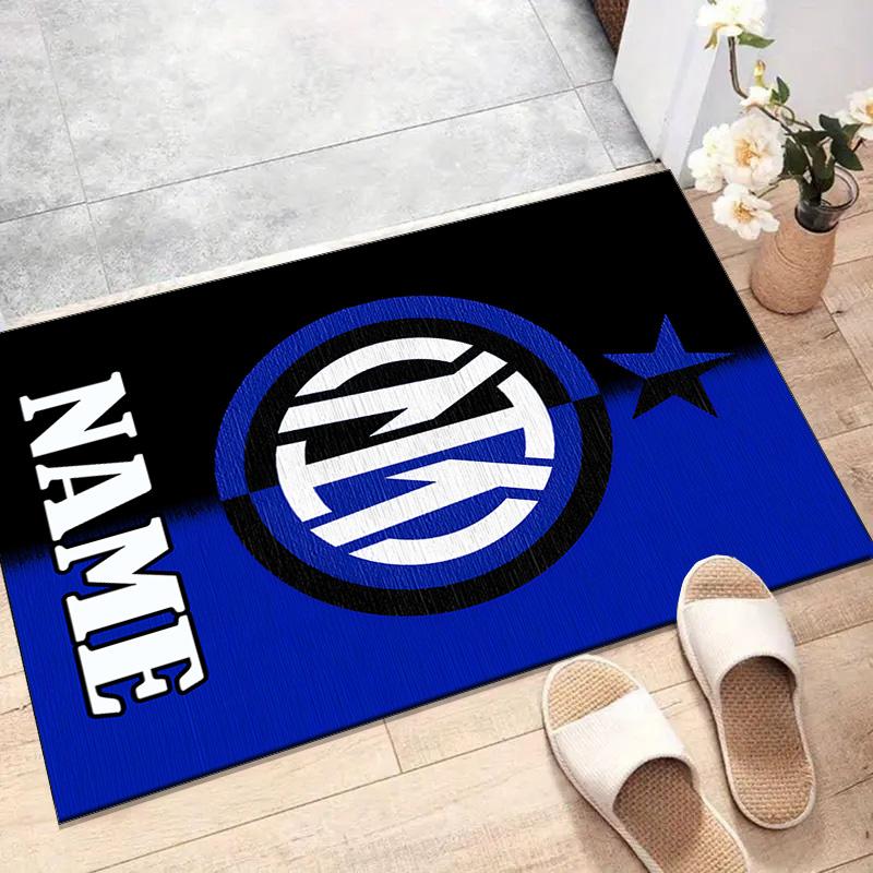 Custom Football Mat Personalized Name, Polyester Washable Indoor Entryway Rug, Gift for Christmas, Easter, Thanksgiving Day