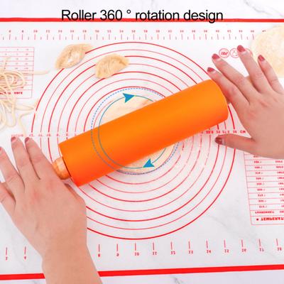 2 шт. маленькие скалки для детей, инструмент для выпечки «сделай сам», пищевой силикон, нелипкая деревянная ручка, гладкие края, тесто для пельменей, скалки для игрушек