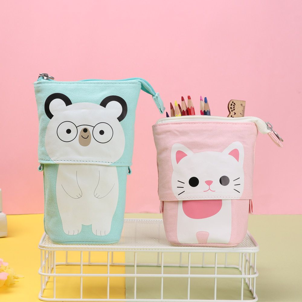 Новые канцелярские принадлежности для школы коробка для хранения на молнии косметичка гибкая сумка для ручек пенал для кошек