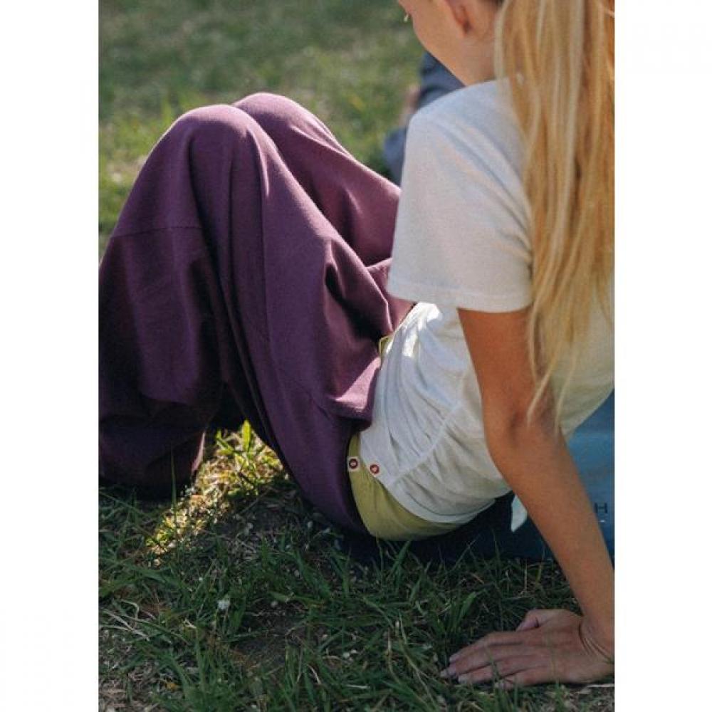 Budhi Mudra Women S Diagonal Jogger pantS Prune Purple B63003apl8a P53