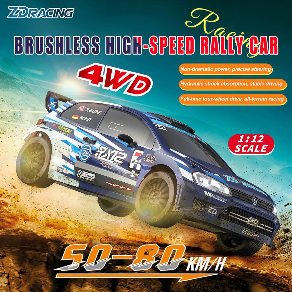 1/12 ZD Racing Радиоуправляемая машина RX12 Бесколлекторная 2.4GHz 80 км/ч RX-12 Высокоскоростная 4WD 3S 6-канальное Дистанционное управление Гоночный Раллийный Автомобиль