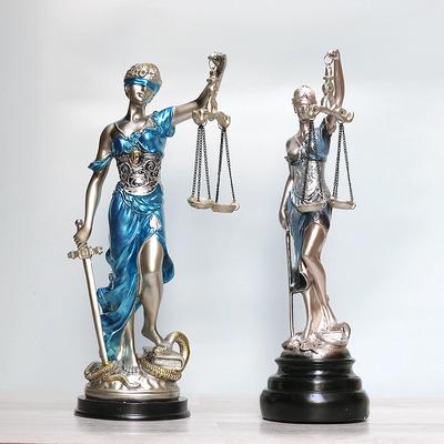 Греческая богиня правосудия Фемида Фигурка Смола Статуэтка, Орнаменты Украшение дома Скульптура богини Офисное украшение Ремесло Подарки