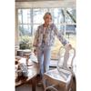 European and American autumn and winter new women's clothing French women's flower printing long-sleeved casual jacket cotton-padded jacket