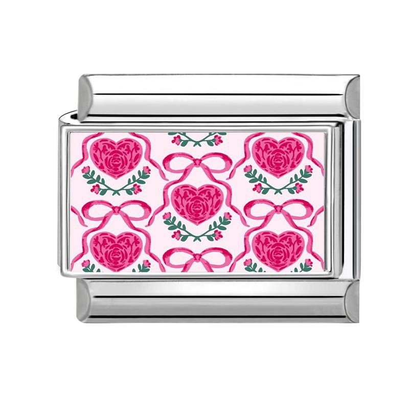 Новая серия Brilliant Colorful Flower Butterfly Итальянские Шарм-Звенья Подходят для 9-мм Браслета из Нержавеющей Стали Женские Мужские DIY Изготовление Украшений