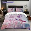 Fantasy Silhouettes Cosmic Glow Bedding (1 * duvet cover + 2 * pillowcase, without core) 2D Flat Bedding set Soft and comfortable