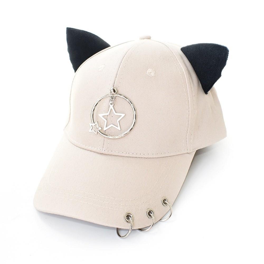 Cotton Baseball Caps Cat Ear Sunscreen Hat Creative Dad Hat Street Dress